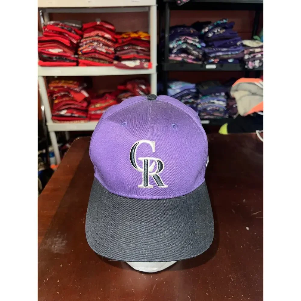 Colorado Rockies New Era Hat Genuine MLB Purple Logo Baseball Cap Snapback VTG